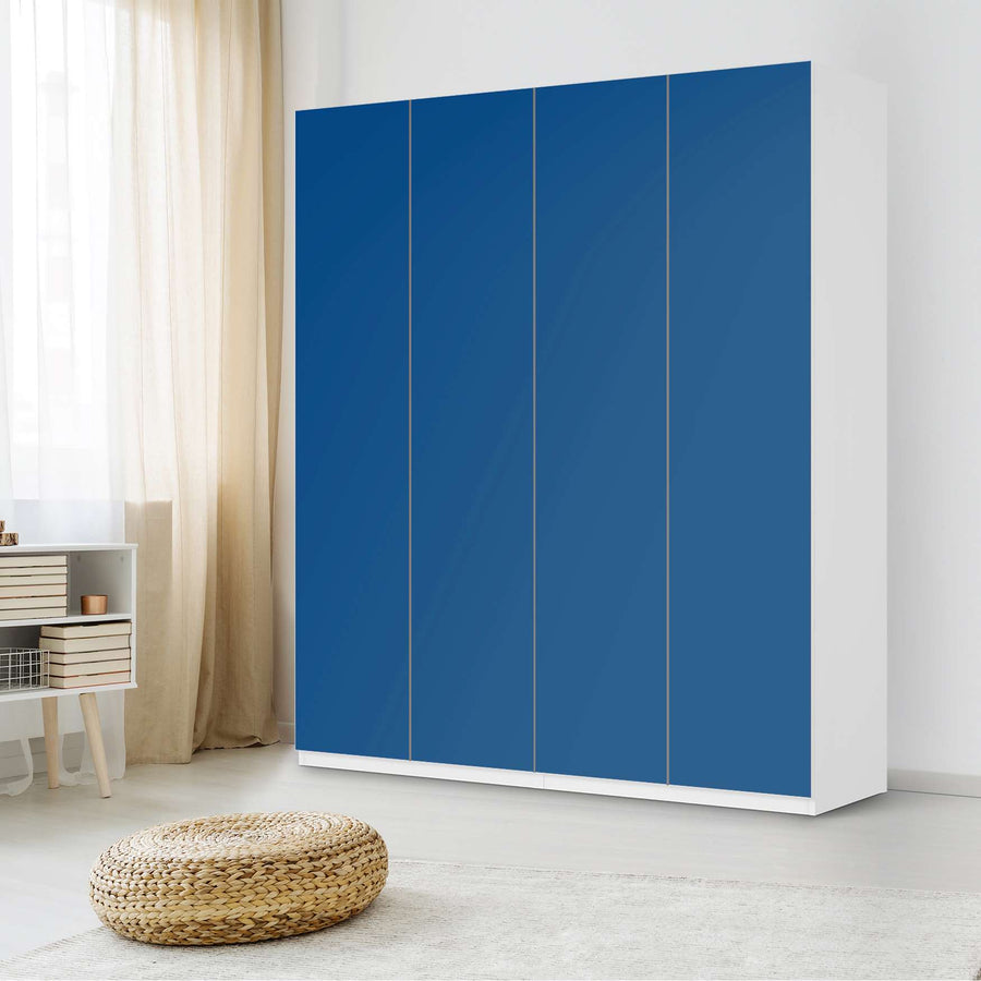 Möbelfolie Blau Dark - IKEA Pax Schrank 236 cm Höhe - 4 Türen - Schlafzimmer