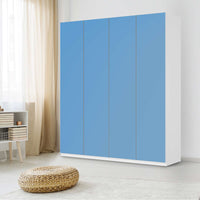 Möbelfolie Blau Light - IKEA Pax Schrank 236 cm Höhe - 4 Türen - Schlafzimmer