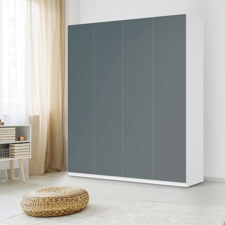Möbelfolie Blaugrau Light - IKEA Pax Schrank 236 cm Höhe - 4 Türen - Schlafzimmer