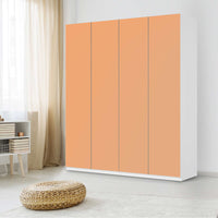 Möbelfolie Orange Light - IKEA Pax Schrank 236 cm Höhe - 4 Türen - Schlafzimmer