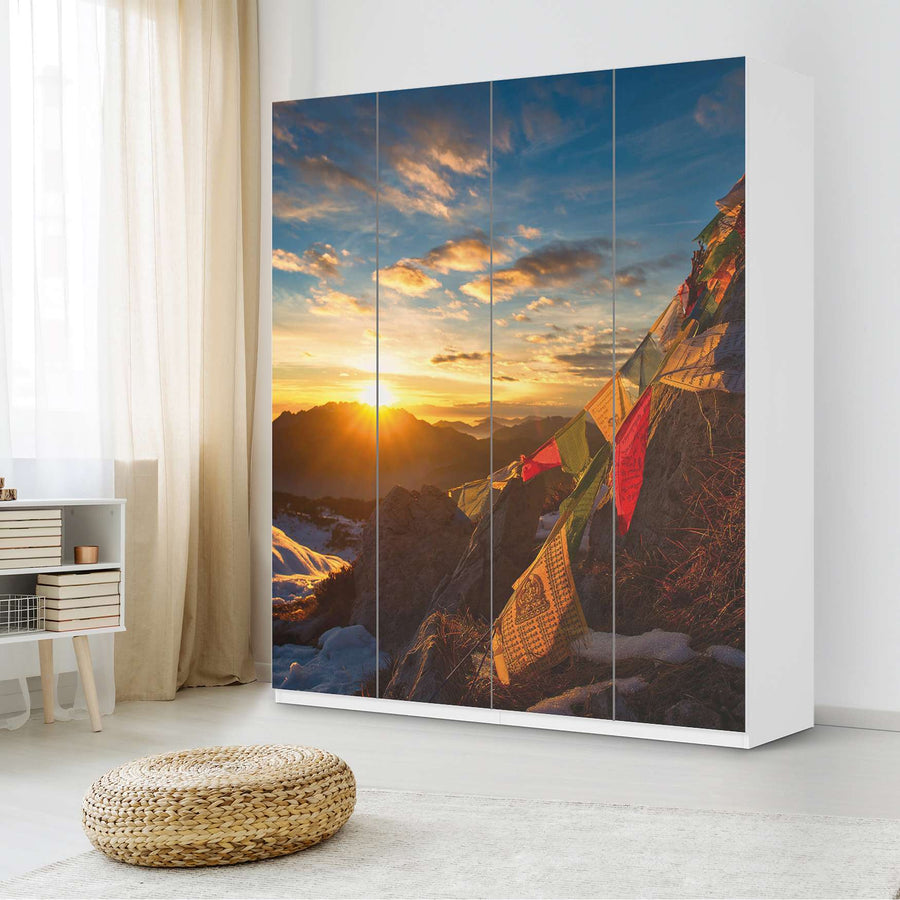 Möbelfolie Tibet - IKEA Pax Schrank 236 cm Höhe - 4 Türen - Schlafzimmer