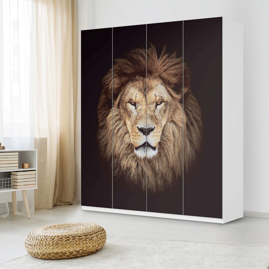 Möbelfolie Wild Eyes - IKEA Pax Schrank 236 cm Höhe - 4 Türen - Schlafzimmer