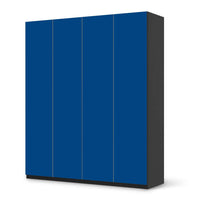 Möbelfolie Blau Dark - IKEA Pax Schrank 236 cm Höhe - 4 Türen - schwarz