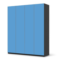 Möbelfolie Blau Light - IKEA Pax Schrank 236 cm Höhe - 4 Türen - schwarz