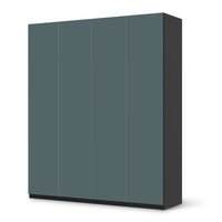 Möbelfolie Blaugrau Light - IKEA Pax Schrank 236 cm Höhe - 4 Türen - schwarz