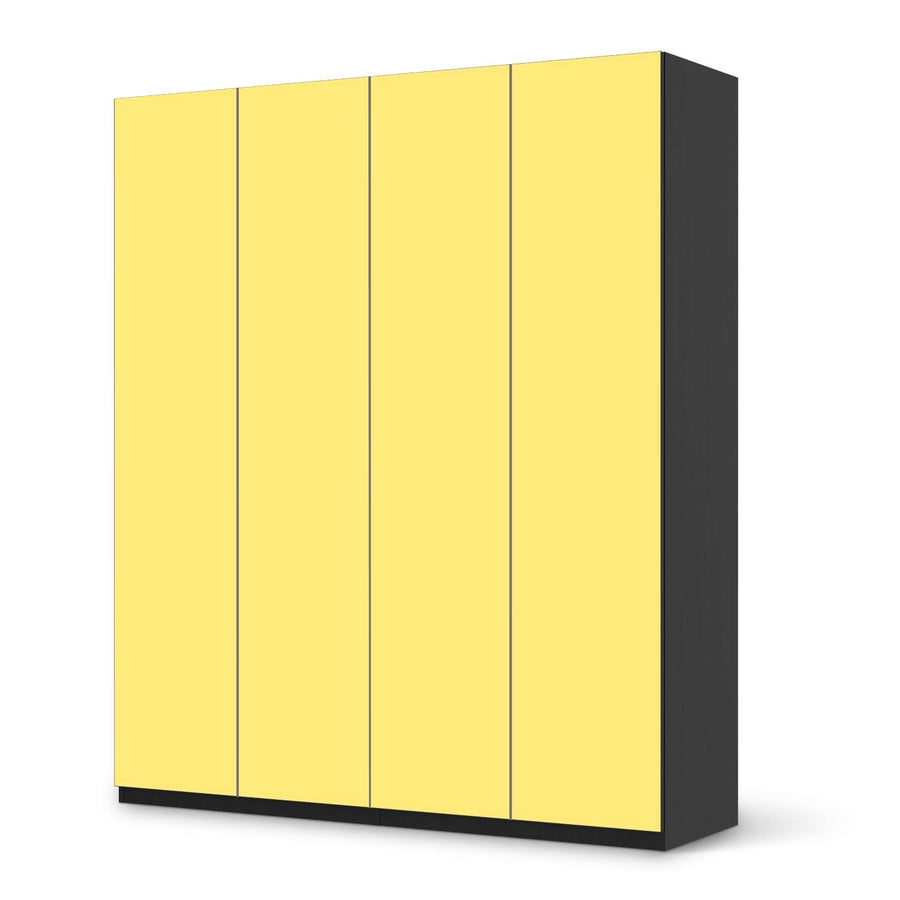Möbelfolie Gelb Light - IKEA Pax Schrank 236 cm Höhe - 4 Türen - schwarz