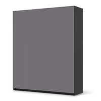 Möbelfolie Grau Light - IKEA Pax Schrank 236 cm Höhe - 4 Türen - schwarz