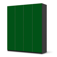 Möbelfolie Grün Dark - IKEA Pax Schrank 236 cm Höhe - 4 Türen - schwarz