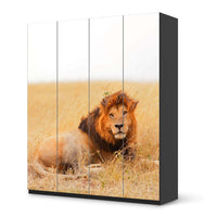 Möbelfolie Lion King - IKEA Pax Schrank 236 cm Höhe - 4 Türen - schwarz