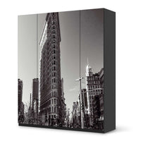 Möbelfolie Manhattan - IKEA Pax Schrank 236 cm Höhe - 4 Türen - schwarz