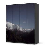 Möbelfolie Mountain Sky - IKEA Pax Schrank 236 cm Höhe - 4 Türen - schwarz