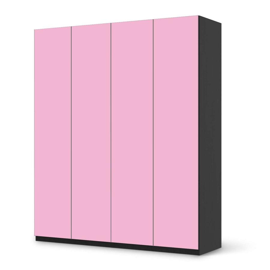 Möbelfolie Pink Light - IKEA Pax Schrank 236 cm Höhe - 4 Türen - schwarz