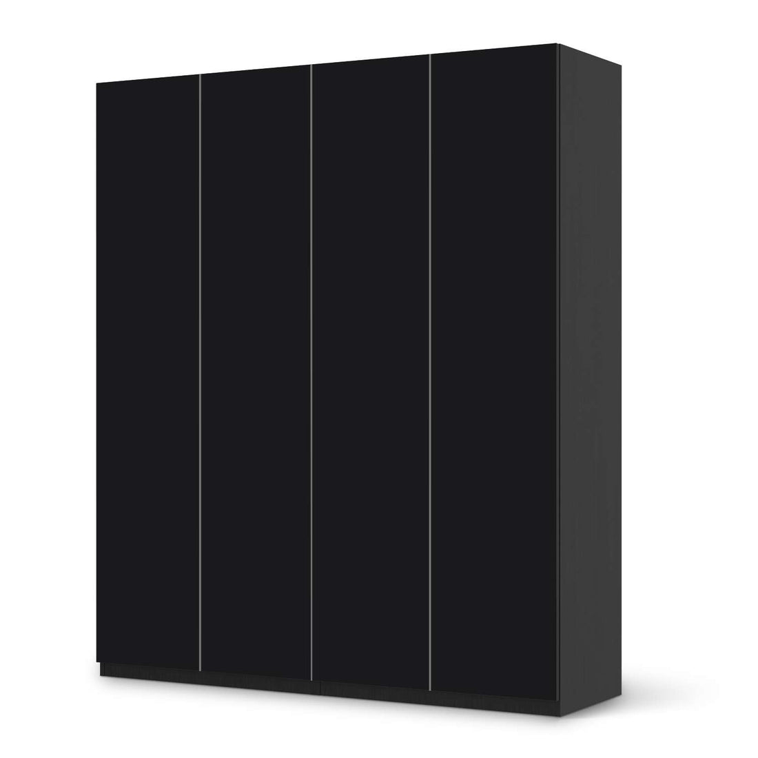 Möbelfolie Schwarz - IKEA Pax Schrank 236 cm Höhe - 4 Türen - schwarz