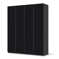Möbelfolie Schwarz - IKEA Pax Schrank 236 cm Höhe - 4 Türen - schwarz