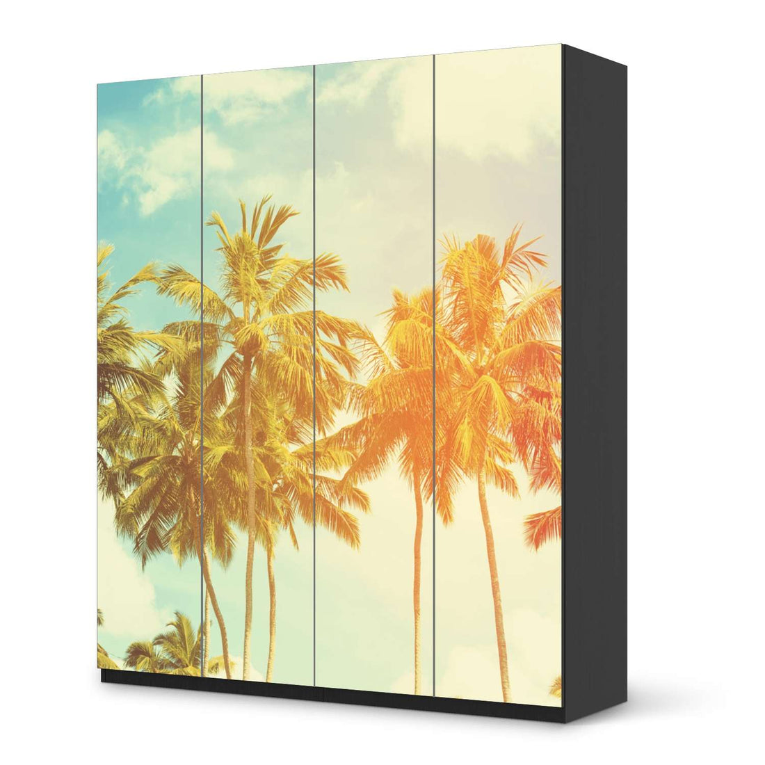 Möbelfolie Sun Flair - IKEA Pax Schrank 236 cm Höhe - 4 Türen - schwarz