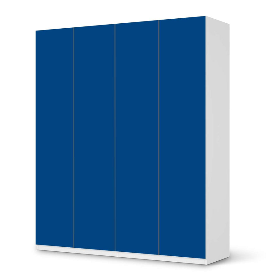 Möbelfolie Blau Dark - IKEA Pax Schrank 236 cm Höhe - 4 Türen - weiss