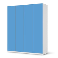 Möbelfolie Blau Light - IKEA Pax Schrank 236 cm Höhe - 4 Türen - weiss