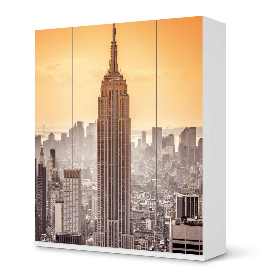 Möbelfolie Empire State Building - IKEA Pax Schrank 236 cm Höhe - 4 Türen - weiss