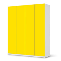 Möbelfolie Gelb Dark - IKEA Pax Schrank 236 cm Höhe - 4 Türen - weiss