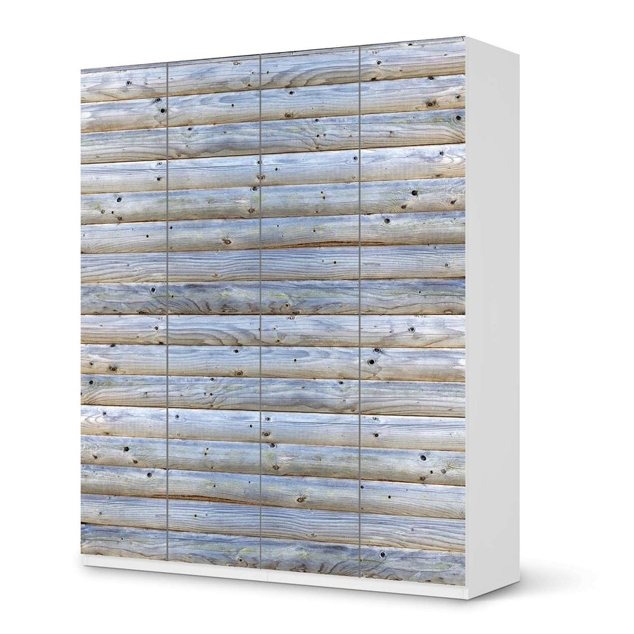 Möbelfolie Greyhound - IKEA Pax Schrank 236 cm Höhe - 4 Türen - weiss