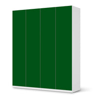 Möbelfolie Grün Dark - IKEA Pax Schrank 236 cm Höhe - 4 Türen - weiss