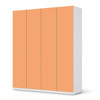 Möbelfolie Orange Light - IKEA Pax Schrank 236 cm Höhe - 4 Türen - weiss