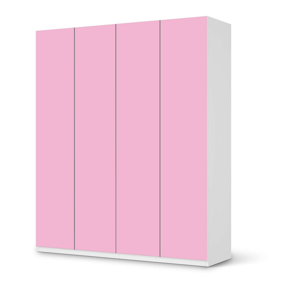 Möbelfolie Pink Light - IKEA Pax Schrank 236 cm Höhe - 4 Türen - weiss