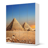Möbelfolie Pyramids - IKEA Pax Schrank 236 cm Höhe - 4 Türen - weiss