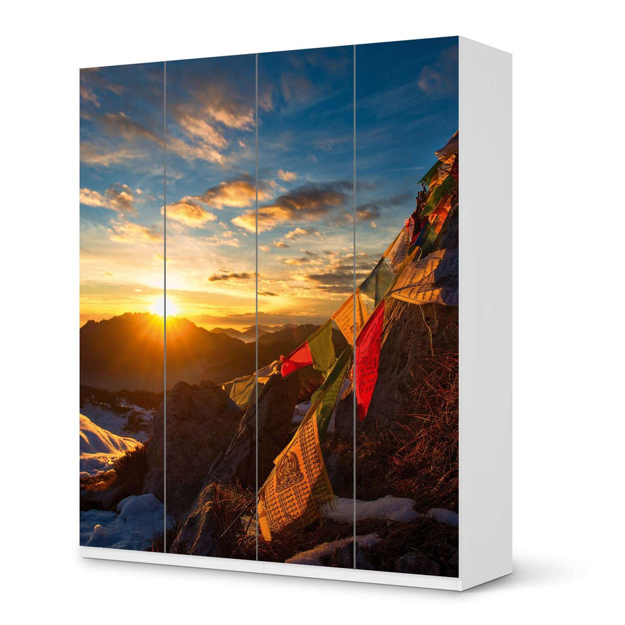 Möbelfolie Tibet - IKEA Pax Schrank 236 cm Höhe - 4 Türen - weiss