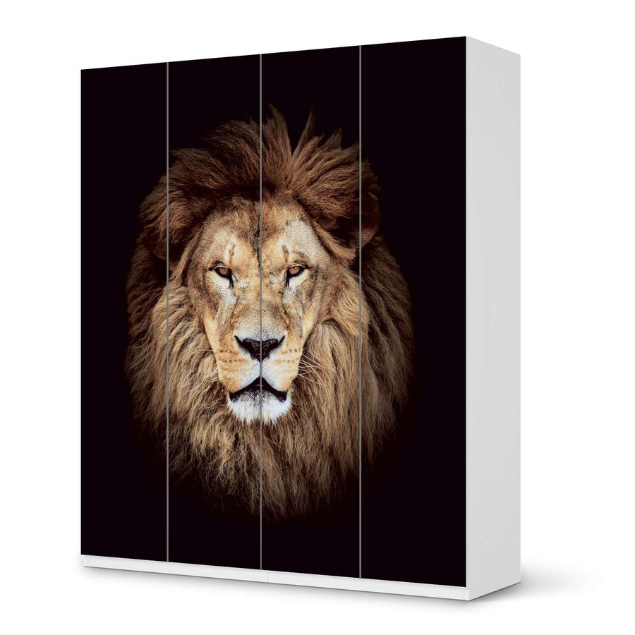 Möbelfolie Wild Eyes - IKEA Pax Schrank 236 cm Höhe - 4 Türen - weiss