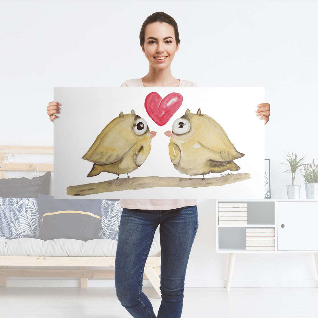 Möbelfolie 2 kleine Eulen - IKEA Stuva Banktruhe - Folie