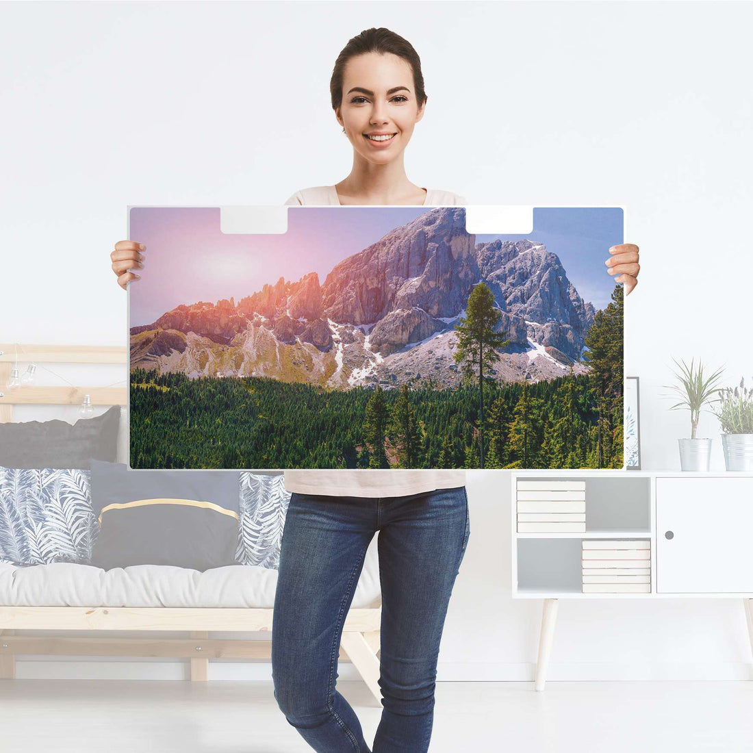 Möbelfolie Alpenblick - IKEA Stuva Banktruhe - Folie