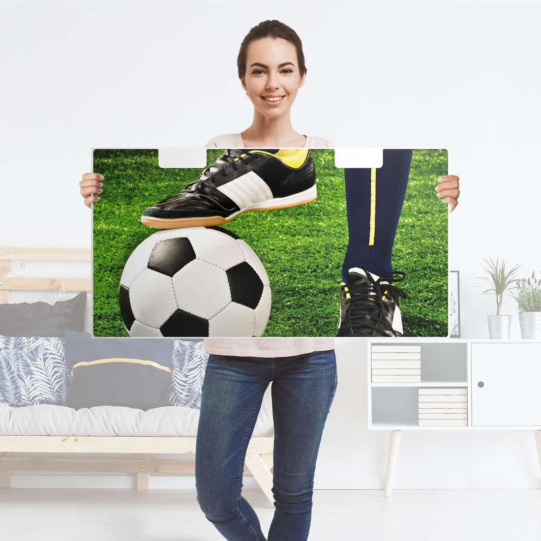 Möbelfolie Fussballstar - IKEA Stuva Banktruhe - Folie