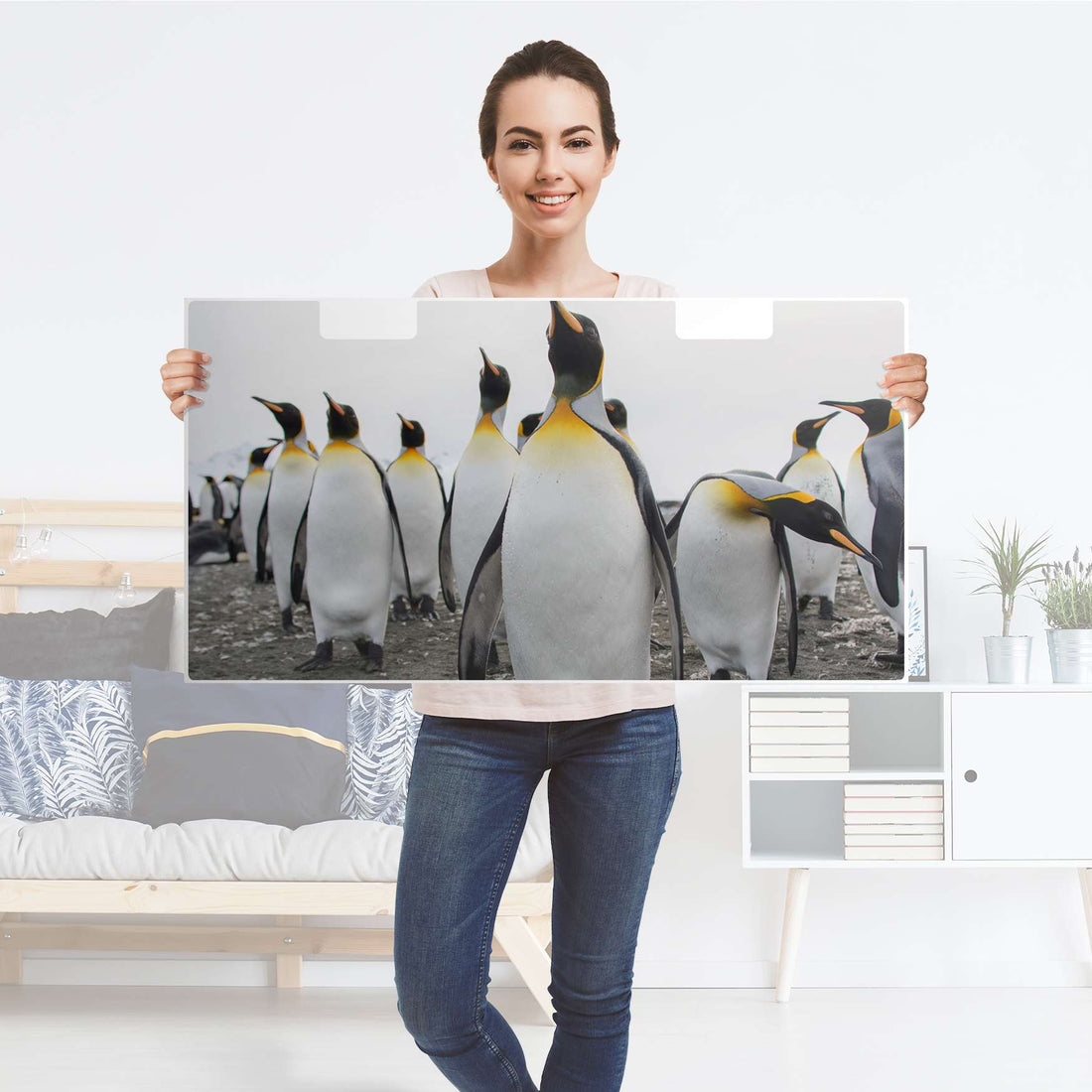 Möbelfolie Penguin Family - IKEA Stuva Banktruhe - Folie
