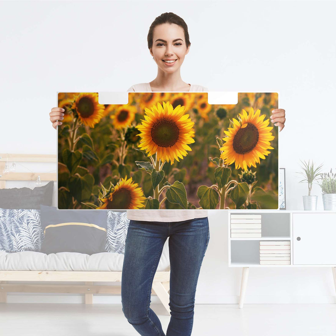 Möbelfolie Sunflowers - IKEA Stuva Banktruhe - Folie
