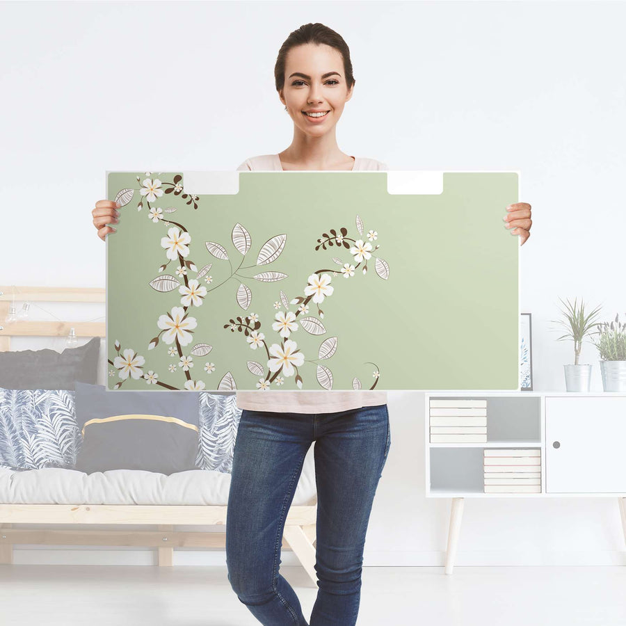 Möbelfolie White Blossoms - IKEA Stuva Banktruhe - Folie