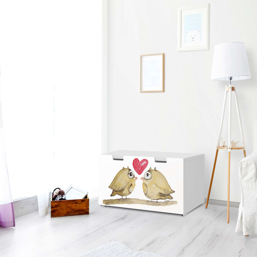 Möbelfolie 2 kleine Eulen - IKEA Stuva Banktruhe - Kinderzimmer