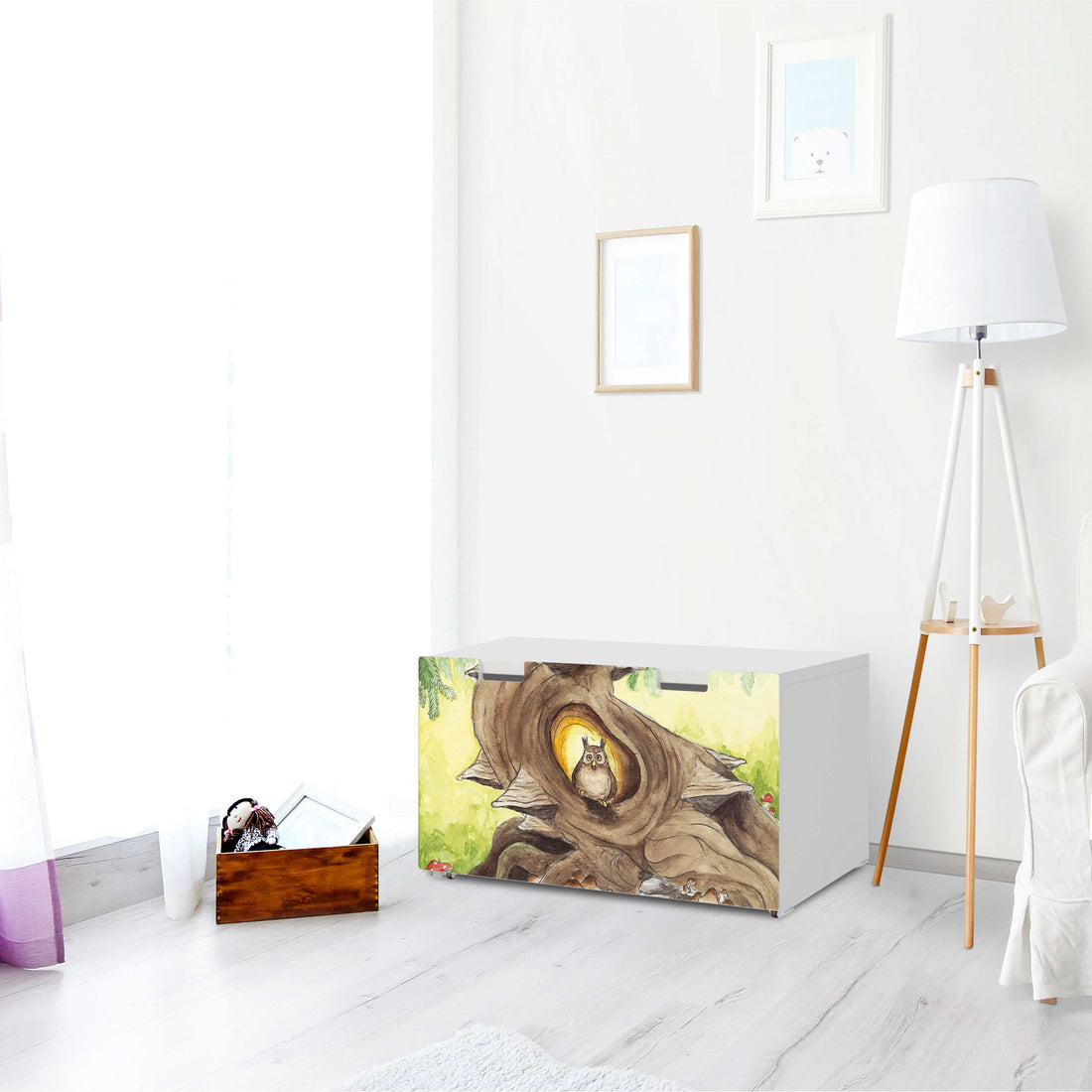 Möbelfolie Eulenbaum - IKEA Stuva Banktruhe - Kinderzimmer