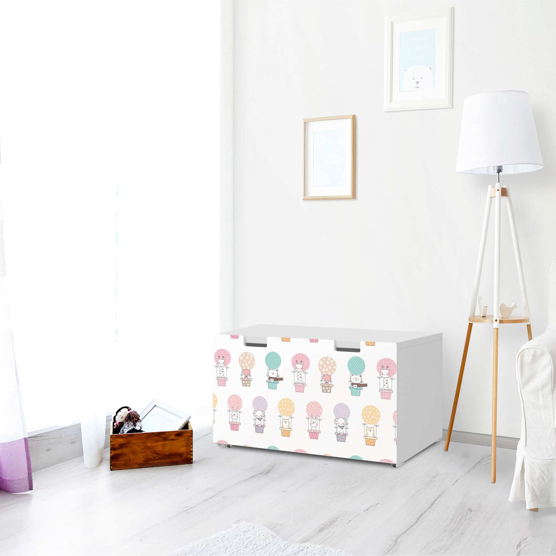 Möbelfolie Flying Animals - IKEA Stuva Banktruhe - Kinderzimmer