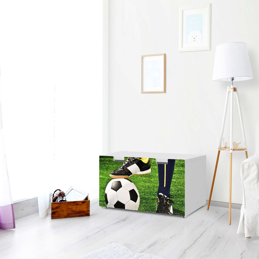 Möbelfolie Fussballstar - IKEA Stuva Banktruhe - Kinderzimmer