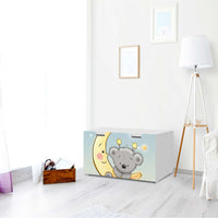 Möbelfolie Teddy und Mond - IKEA Stuva Banktruhe - Kinderzimmer
