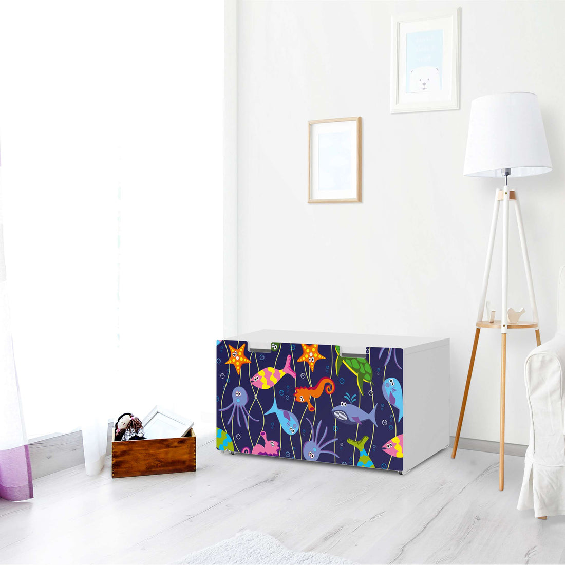 Möbelfolie Underwater Life - IKEA Stuva Banktruhe - Kinderzimmer