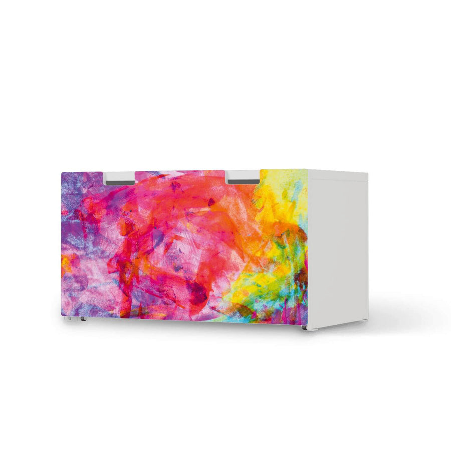 Möbelfolie Abstract Watercolor - IKEA Stuva Banktruhe  - weiss