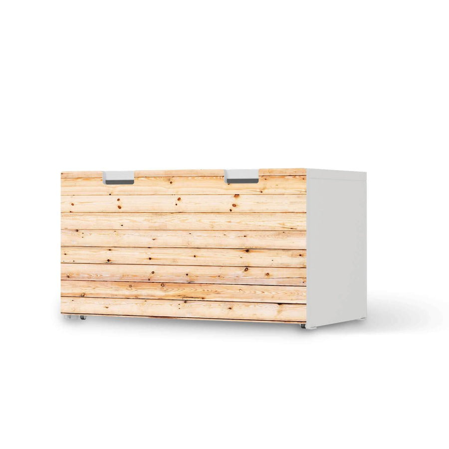Möbelfolie Bright Planks - IKEA Stuva Banktruhe  - weiss