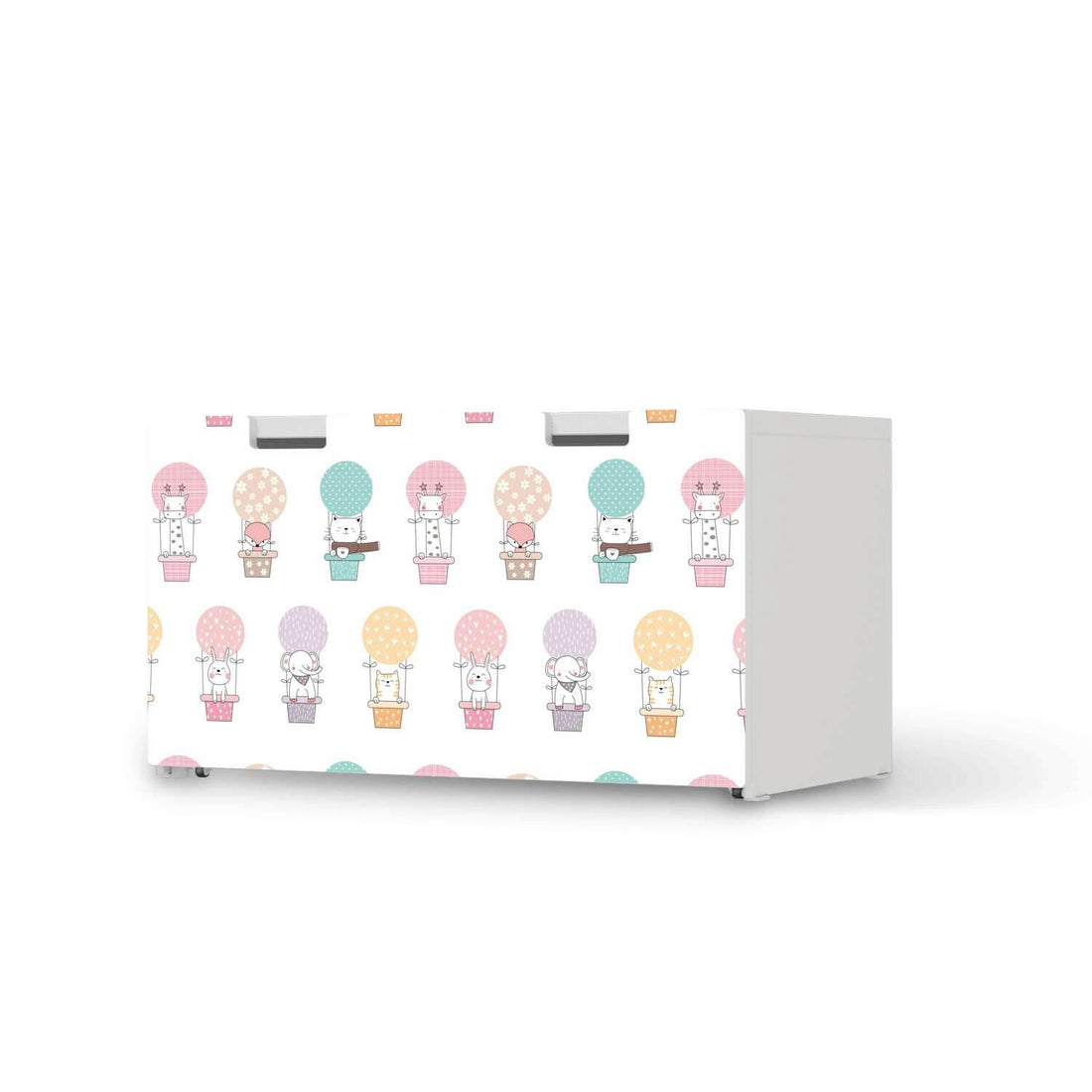 Möbelfolie Flying Animals - IKEA Stuva Banktruhe  - weiss