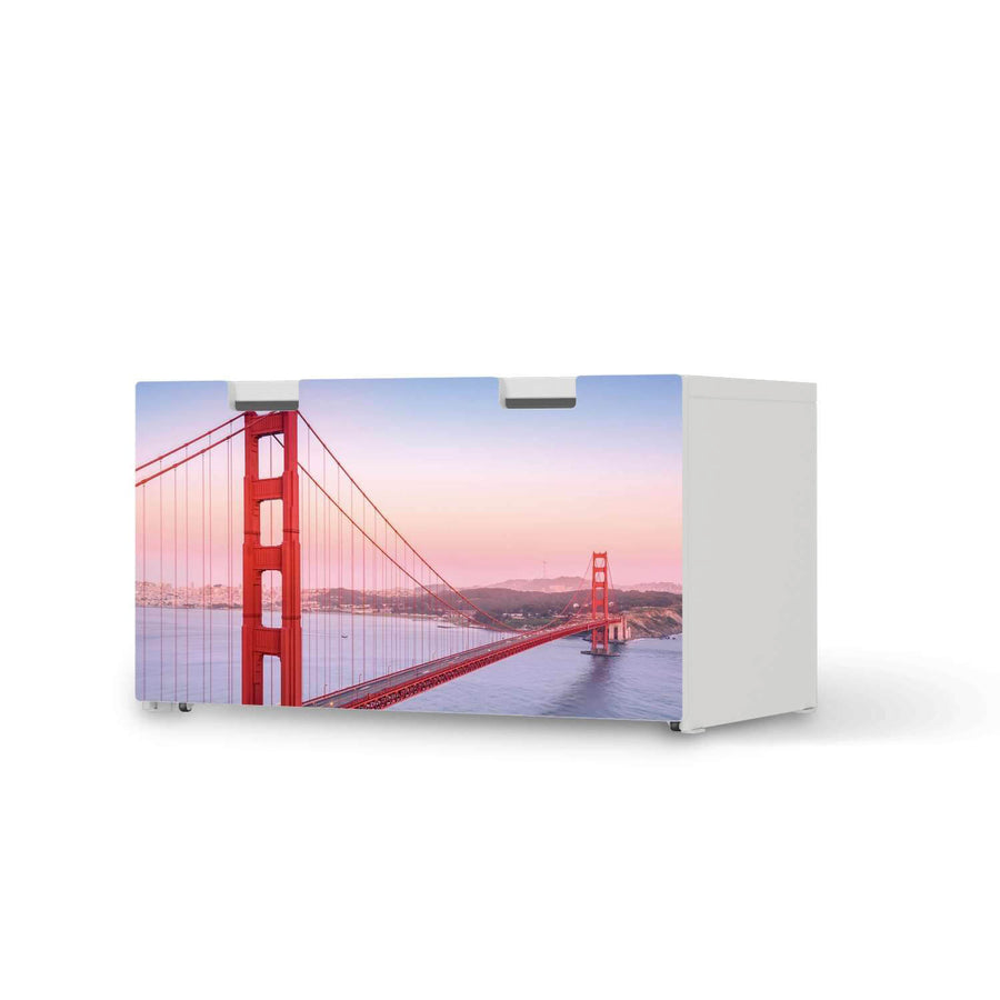 Möbelfolie Golden Gate - IKEA Stuva Banktruhe  - weiss
