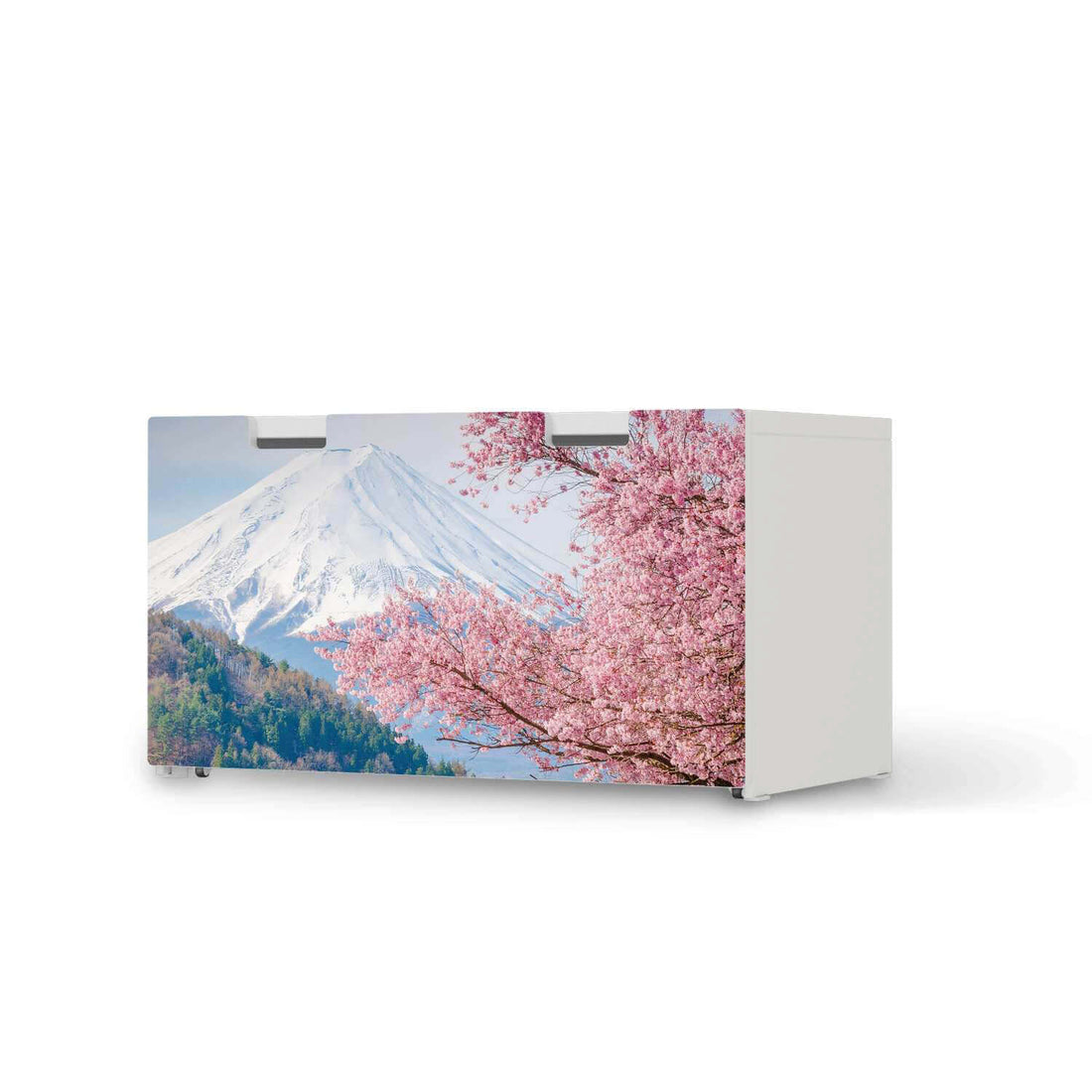 Möbelfolie Mount Fuji - IKEA Stuva Banktruhe  - weiss