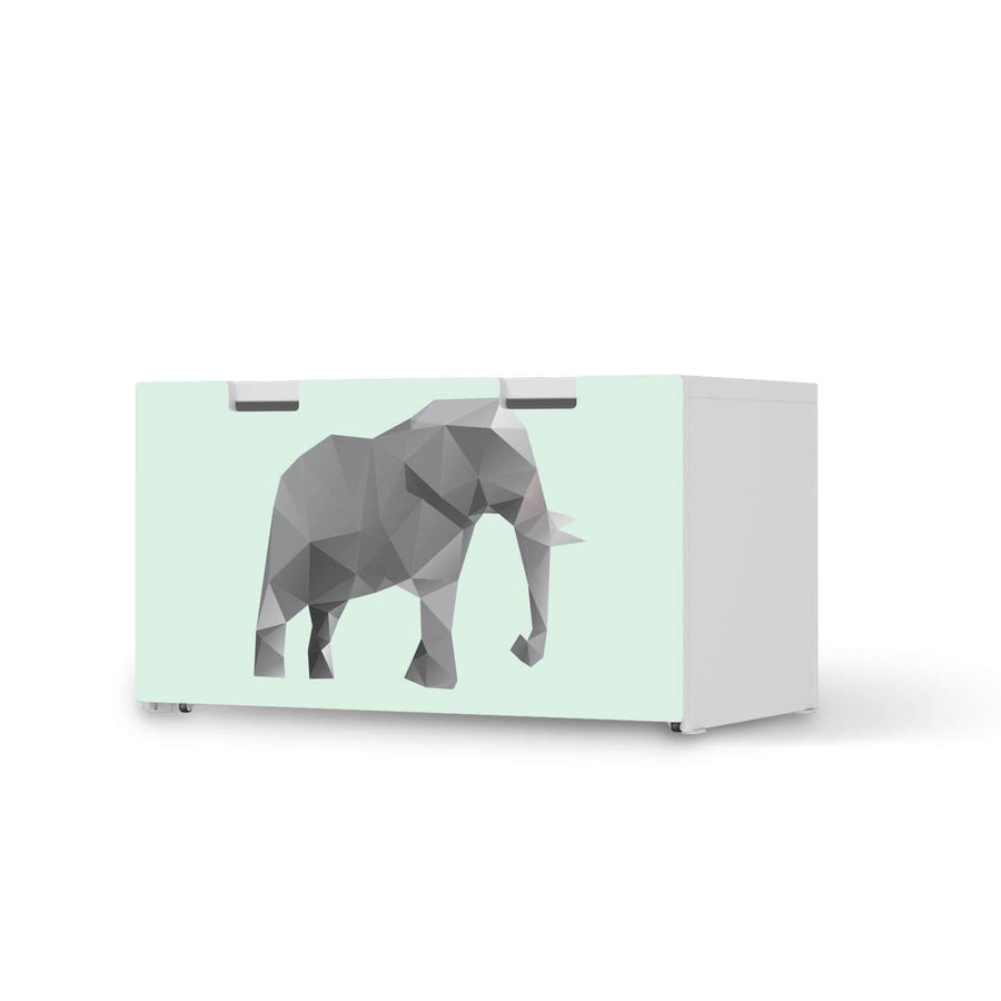 Möbelfolie Origami Elephant - IKEA Stuva Banktruhe  - weiss