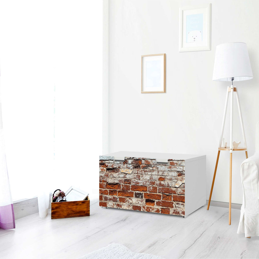 Möbelfolie Backstein - IKEA Stuva Banktruhe - Wohnzimmer