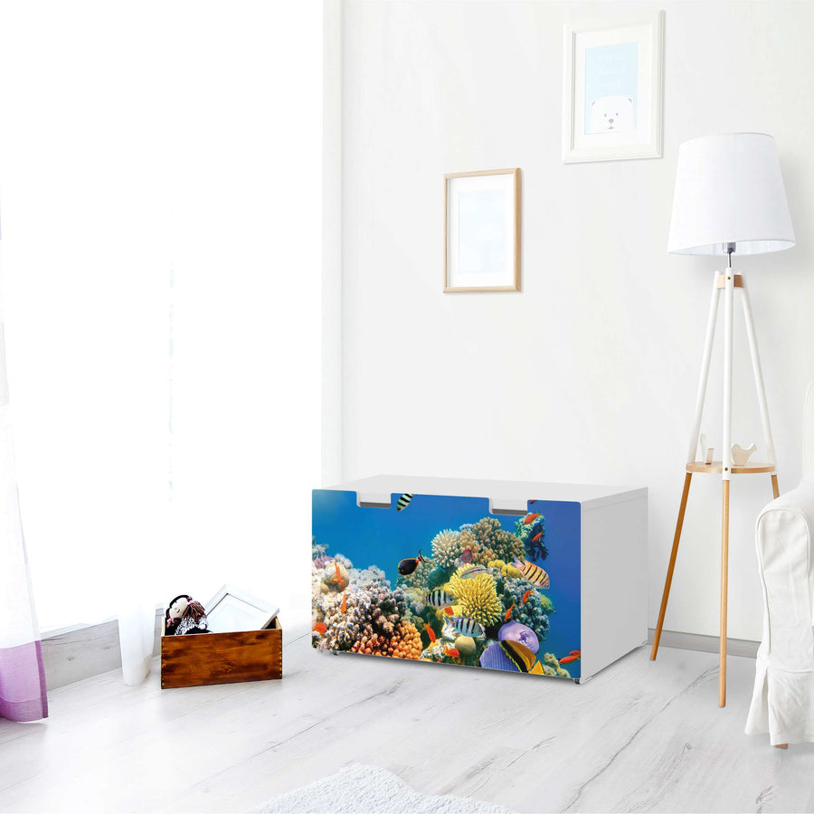 Möbelfolie Coral Reef - IKEA Stuva Banktruhe - Wohnzimmer